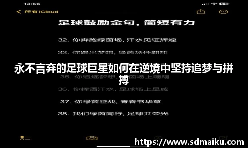 永不言弃的足球巨星如何在逆境中坚持追梦与拼搏